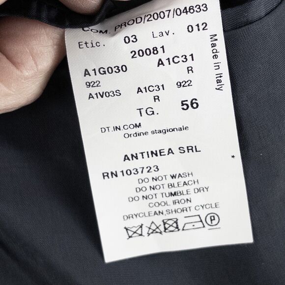 Emporio Armani Sean Line Blazer Mens 46 Wool Blend Dark Navy Blue 3 Button Italy - Picture 10 of 12